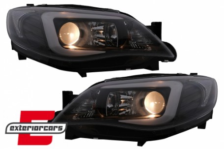 Prednja svjetla LED TubeLight (crna) / Subaru Impreza II GD (2007-2012), LPSU10