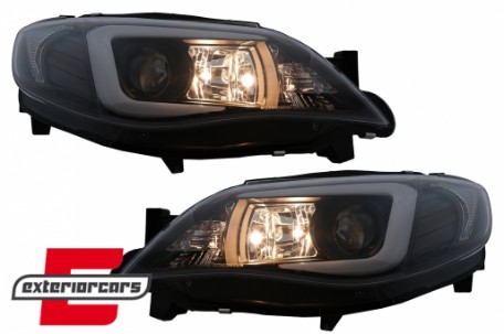 Prednja svjetla LED TubeLight (crna) / Subaru Impreza II GD (2007-2012), LPSU10