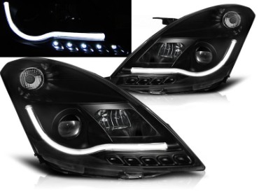 Prednja svjetla LED TubeLight (crna) / Suzuki Swift V (2010-2016), LPSI04