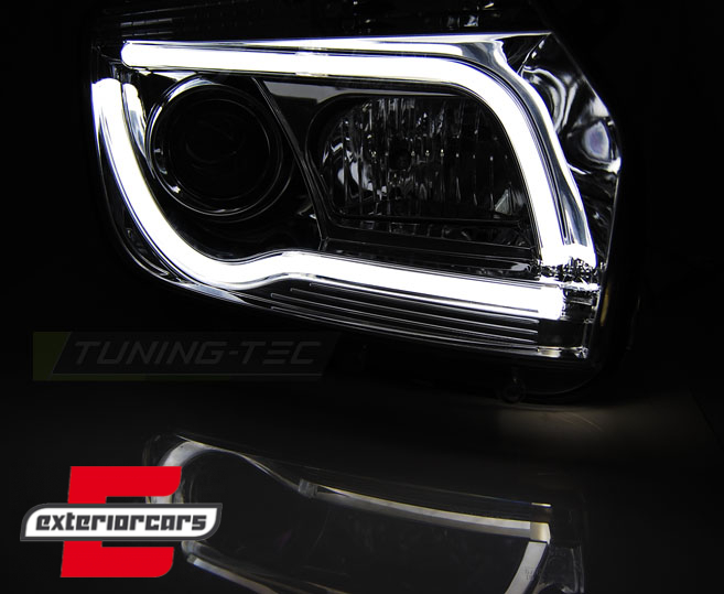 Prednja svjetla LED TubeLight dizajn (chrome) / Dacia Duster I (2010-2013), LPDA01