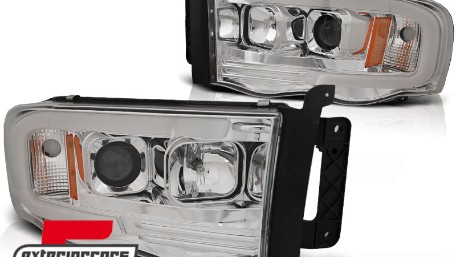 Prednja svjetla LED TubeLight dizajn (chrome) / Dodge RAM (2002-2006), LPDO15