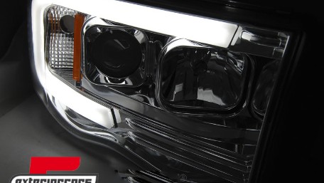 Prednja svjetla LED TubeLight dizajn (chrome) / Dodge RAM (2002-2006), LPDO15