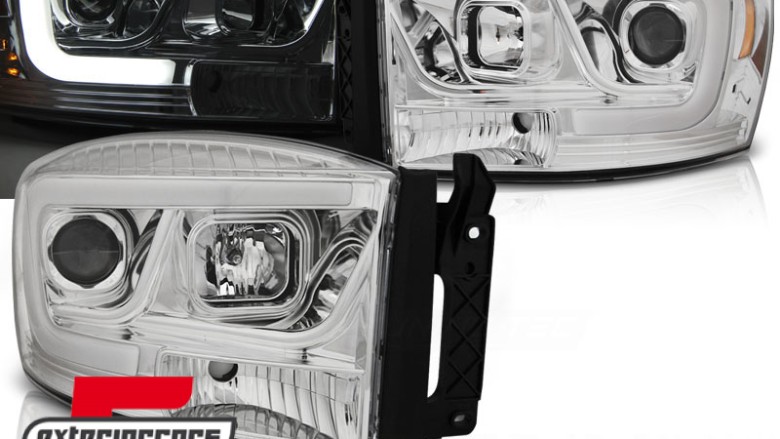 Prednja svjetla LED TubeLight dizajn (chrome) / Dodge RAM (2006-2008), LPDO17