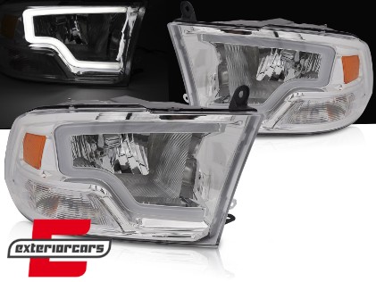 Prednja svjetla LED TubeLight dizajn (chrome) / Dodge RAM (2009-2018), LPDO35