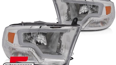 Prednja svjetla LED TubeLight dizajn (chrome) / Dodge RAM (2009-2018), LPDO35