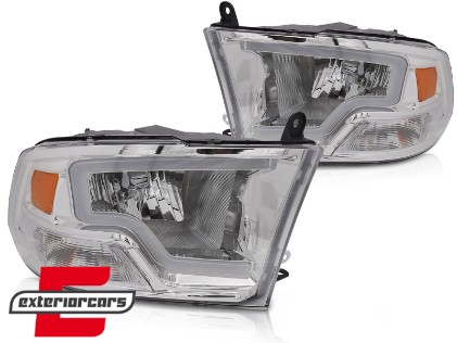 Prednja svjetla LED TubeLight dizajn (chrome) / Dodge RAM (2009-2018), LPDO35