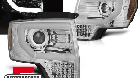 Prednja svjetla LED TubeLight dizajn (chrome) / FORD F150 MK12 (2008-2014), LPFO87