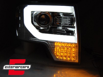 Prednja svjetla LED TubeLight dizajn (chrome) / FORD F150 MK12 (2008-2014), LPFO87