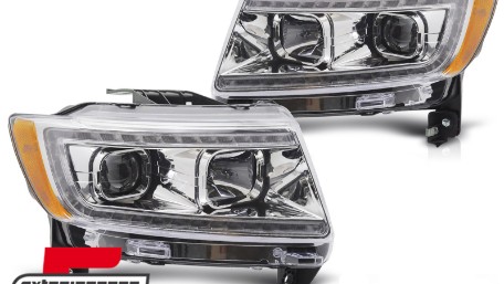 Prednja svjetla LED TubeLight dizajn (chrome) / JEEP Grand Cherokee WK2 (2011-2013), LPCH47