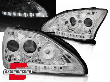 Prednja svjetla LED TubeLight dizajn (chrome) / Lexus RX XU30 (2003-2009), LPLE05
