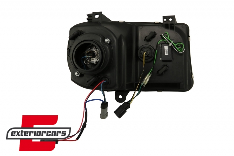 Prednja svjetla LED Tubelight dizajn (crna) / Chrysler 300C (2004-2010), LPCH22