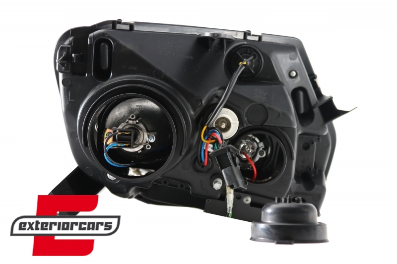 Prednja svjetla LED TubeLight dizajn (crna) / Dacia Duster I (2010-2013), LPDA02