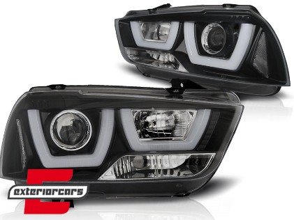 Prednja svjetla LED TubeLight dizajn (crna) / Dodge Charger (2011-2015), LPDO14