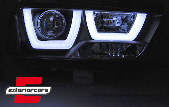 Prednja svjetla LED TubeLight dizajn (crna) / Dodge Charger (2011-2015), LPDO14