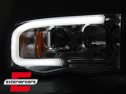 Prednja svjetla LED TubeLight dizajn (crna) / Dodge RAM (2002-2006), LPDO16