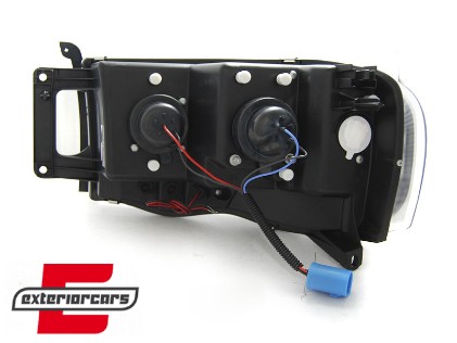 Prednja svjetla LED TubeLight dizajn (crna) / Dodge RAM (2002-2006), LPDO16