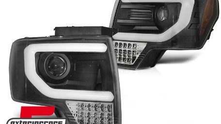 Prednja svjetla LED TubeLight dizajn (crna) / FORD F150 MK12 (2008-2014), LPFO88