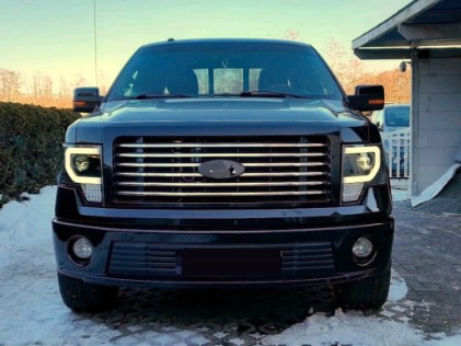 Prednja svjetla LED TubeLight dizajn (crna) / FORD F150 MK12 (2008-2014), LPFO88