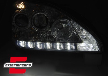 Prednja svjetla LED TubeLight dizajn (crna) / Lexus RX XU30 (2003-2009), LPLE06