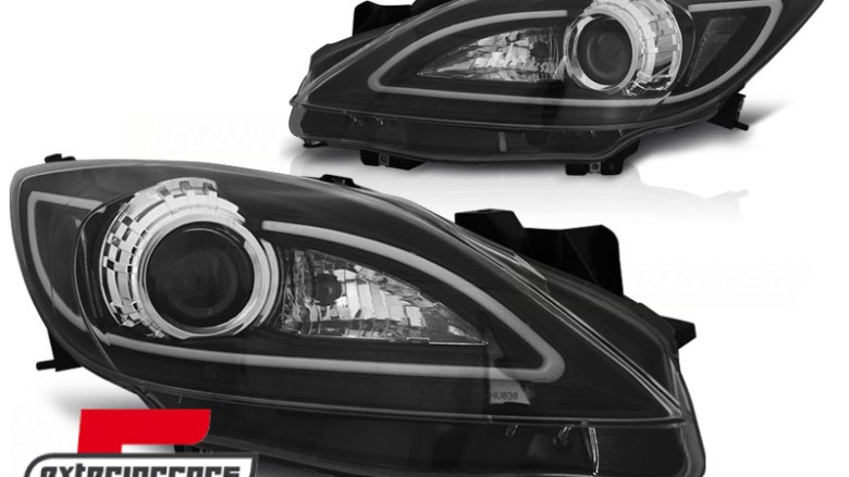 Prednja svjetla LED TubeLight dizajn (crna), LPMA09