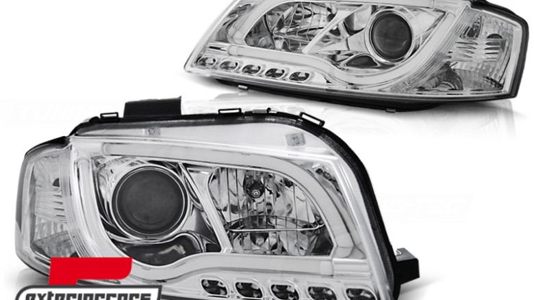 Prednja svjetla LED TubeLight DRL (chrome) / Audi A3 8P 8PA (2003-2008), LPAUB0