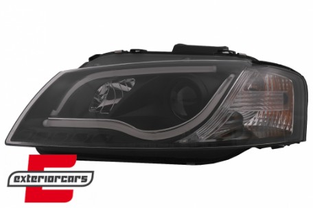 Prednja svjetla LED TubeLight DRL (crna) / Audi A3 8P 8PA (2003-2008), LPAUB1