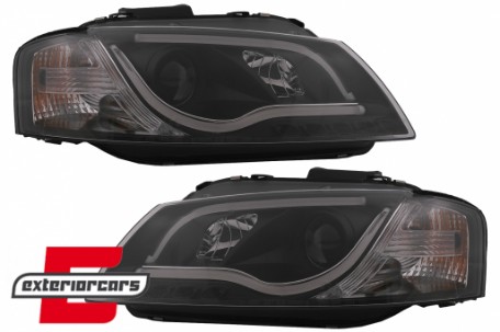 Prednja svjetla LED TubeLight DRL (crna) / Audi A3 8P 8PA (2003-2008), LPAUB1