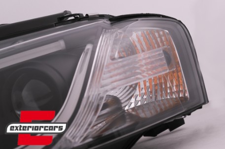 Prednja svjetla LED TubeLight DRL (crna) / Audi A3 8P 8PA (2003-2008), LPAUB1