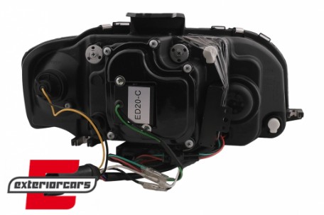Prednja svjetla LED TubeLight DRL (crna) / Audi A3 8P 8PA (2003-2008), LPAUB1