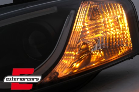 Prednja svjetla LED TubeLight DRL (crna) / Audi A3 8P 8PA (2003-2008), LPAUB1