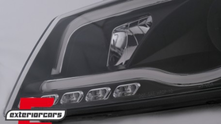 Prednja svjetla LED TubeLight DRL (crna) / Audi A3 8P Facelift Hatchback Sportback (2008-2012), LPAUA0