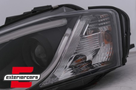 Prednja svjetla LED TubeLight DRL (crna) / Audi A3 8P Facelift Hatchback Sportback (2008-2012), LPAUA0