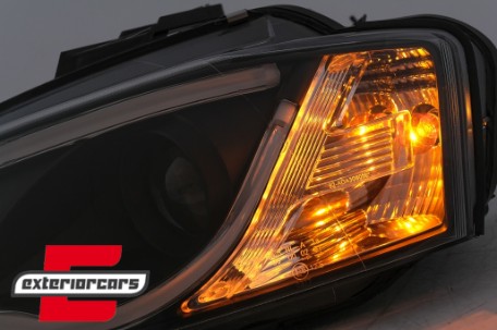 Prednja svjetla LED TubeLight DRL (crna) / Audi A3 8P Facelift Hatchback Sportback (2008-2012), LPAUA0