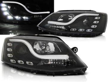 Prednja svjetla LED TubeLight DRL (crna) / Volkswagen Jetta Mk6 VI (2011-2017), LPVWL5