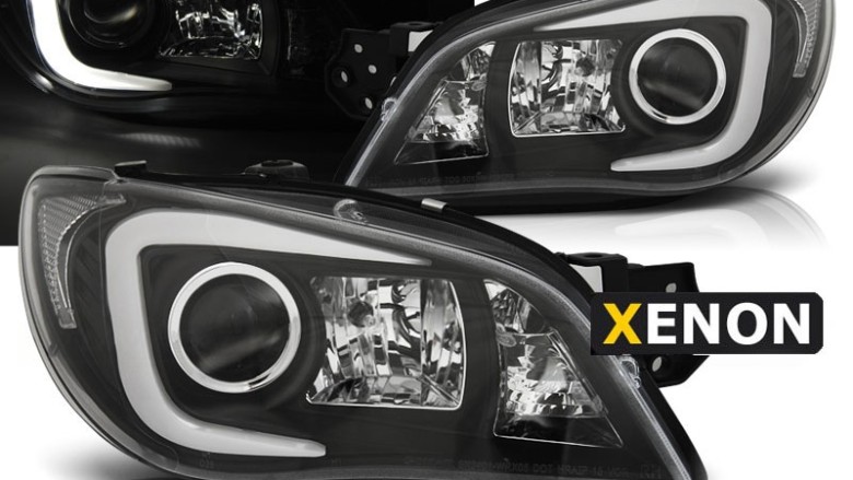 Prednja svjetla LED TubeLight Xenon (crna) / Subaru Impreza II GD (2006-2007), LPSU08