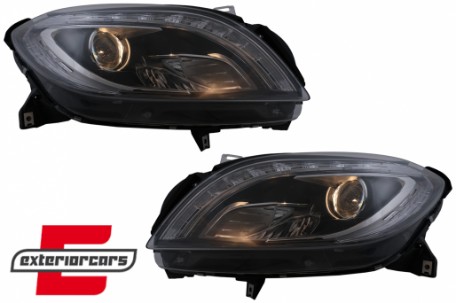Prednja svjetla LED TubeLight Xenon look (crna) / Mercedes ML klasa W166 (2012-2015), LPMED5