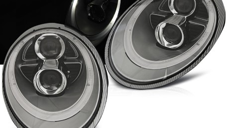 Prednja svjetla LED TubeLight Xenon (srebrna) / Porsche 911 (997) (04-09), LPPO05
