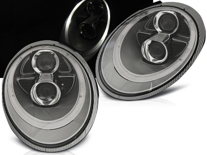 Prednja svjetla LED TubeLight Xenon (srebrna) / Porsche 911 (997) (04-09), LPPO05