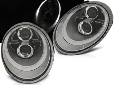 Prednja svjetla LED TubeLight Xenon (srebrna) / Porsche 911 (997) (04-09), LPPO05