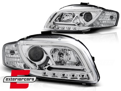 Prednja svjetla LED TubeLights (chrome) / Audi A4 B7 (2004-2008), LPAU89