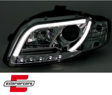 Prednja svjetla LED TubeLights (chrome) / Audi A4 B7 (2004-2008), LPAU89