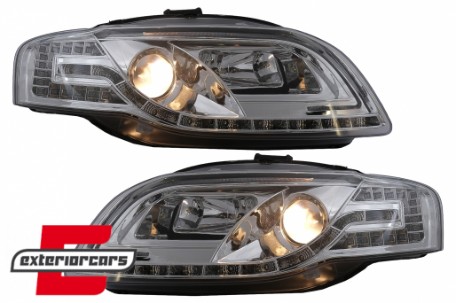 Prednja svjetla LED TubeLights (chrome) / Audi A4 B7 (2004-2008), LPAUC4