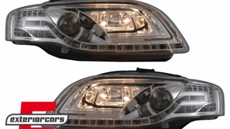 Prednja svjetla LED TubeLights (chrome) / Audi A4 B7 (2004-2008), LPAUC4