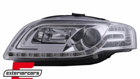 Prednja svjetla LED TubeLights (chrome) / Audi A4 B7 (2004-2008), LPAUC4