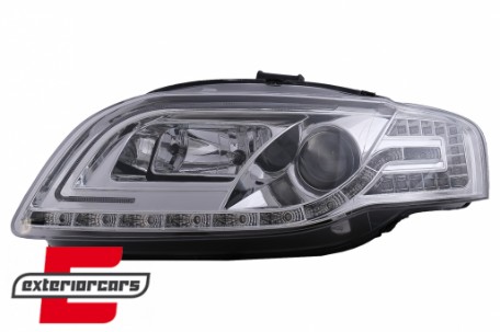Prednja svjetla LED TubeLights (chrome) / Audi A4 B7 (2004-2008), LPAUC4