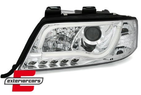 Prednja svjetla LED TubeLights (chrome) / Audi A6 4B C5 (05.1997-05.2001), LPAU91