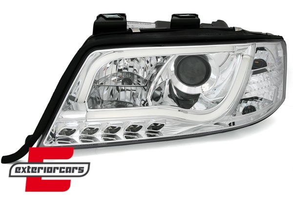Prednja svjetla LED TubeLights (chrome) / Audi A6 4B C5 (05.1997-05.2001), LPAU91