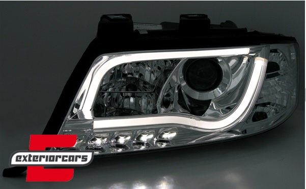 Prednja svjetla LED TubeLights (chrome) / Audi A6 4B C5 (05.1997-05.2001), LPAU91