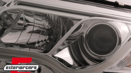 Prednja svjetla LED TubeLights (chrome) / Audi A6 C6 4F (04.2004-2008), LPAU95
