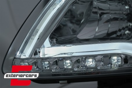Prednja svjetla LED TubeLights (chrome) / Audi A6 C6 4F (04.2004-2008), LPAU95
